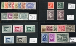 Belgium Better MNH Singles and Sets (SCV $1637)
