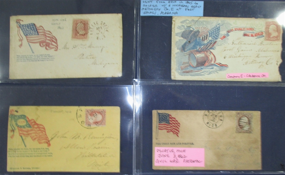 Michigan Postal History - Civil War Related (Est $300-400)