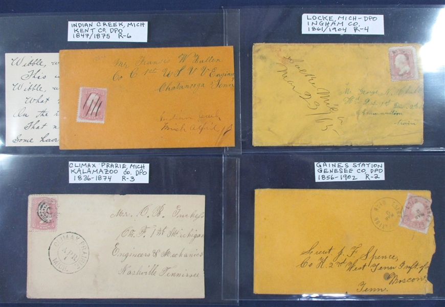 Michigan Postal History - Civil War Related (Est $300-400)