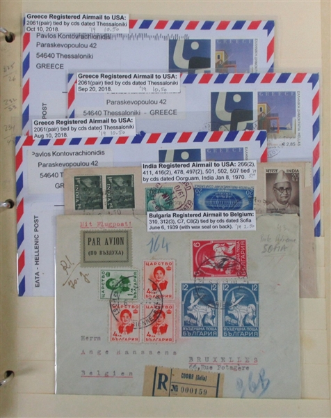 Foreign Registered Covers (Est $120-150)