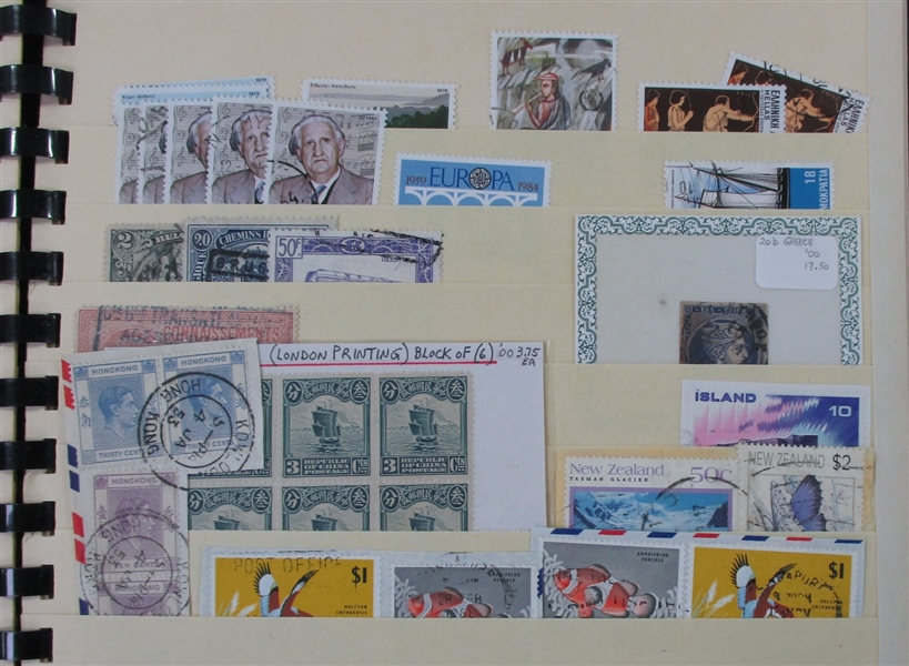 Old Elbe Stockbook Holding Foreign - Mostly Pre-1980 (Est $250-300) 