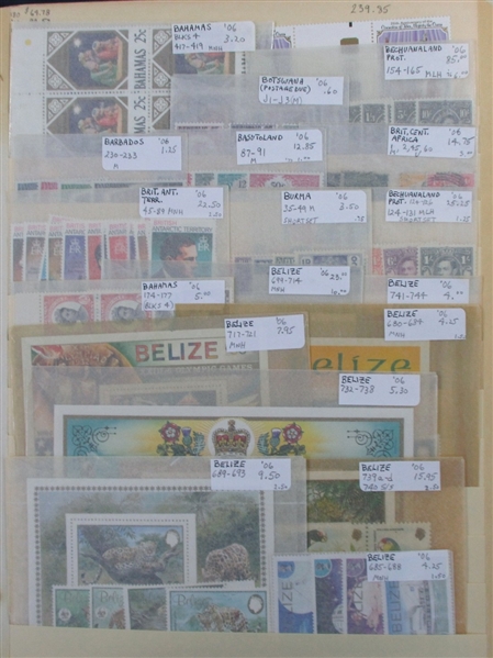 British Colonies Collection/Accumulation on Stockpages in 5 Binders (Est $2000-3000)