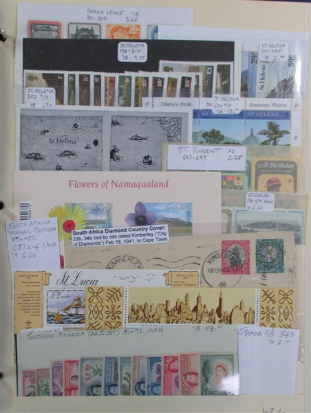 British Colonies Collection/Accumulation on Stockpages in 5 Binders (Est $2000-3000)