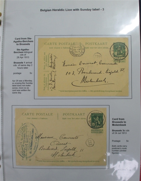 Belgium Pre-1900 Postal Stationery Collection (Est $300-400)