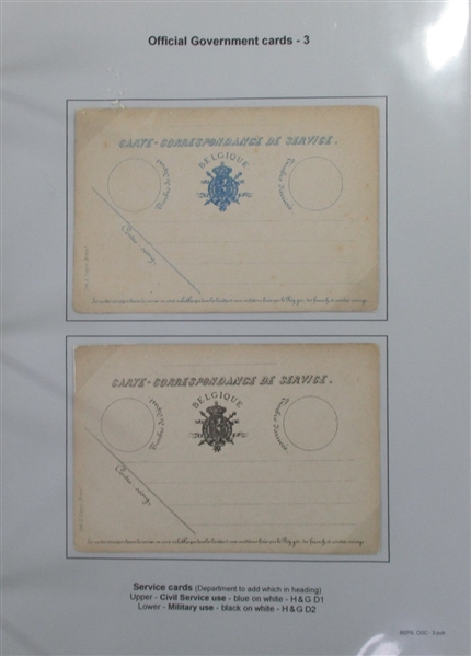 Belgium Pre-1900 Postal Stationery Collection (Est $300-400)