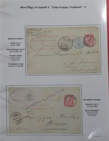 Belgium Pre-1900 Postal Stationery Collection (Est $300-400)
