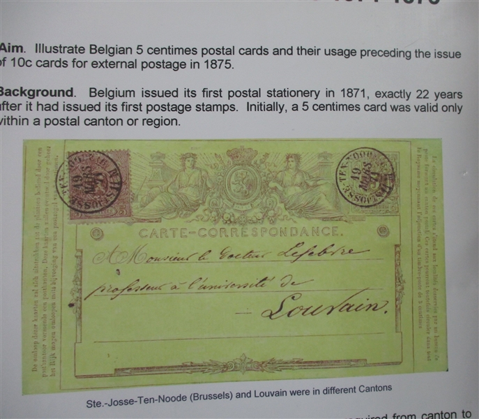 Belgium Pre-1900 Postal Stationery Collection (Est $300-400)