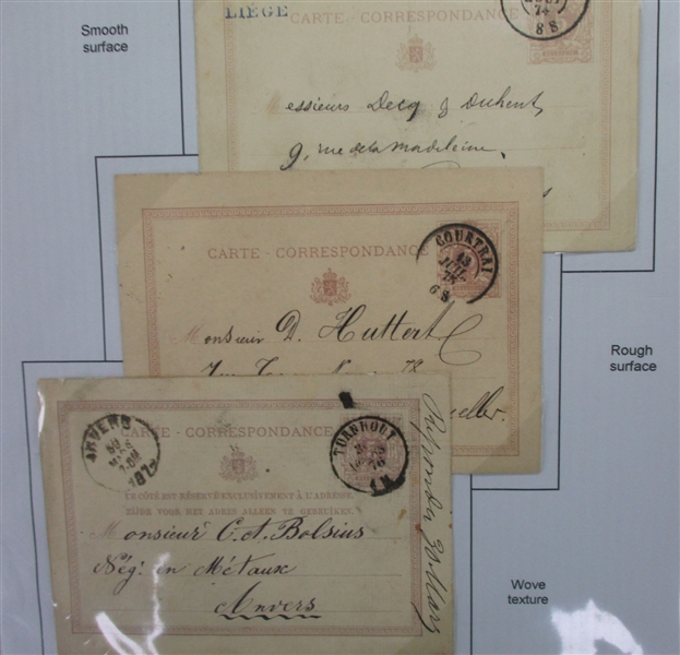 Belgium Pre-1900 Postal Stationery Collection (Est $300-400)
