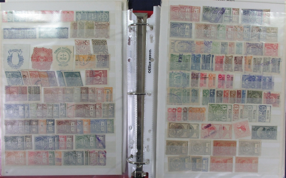 Argentina Large Collection of Revenues, Telegraphs, and Charity Stamps (Est $200-300)