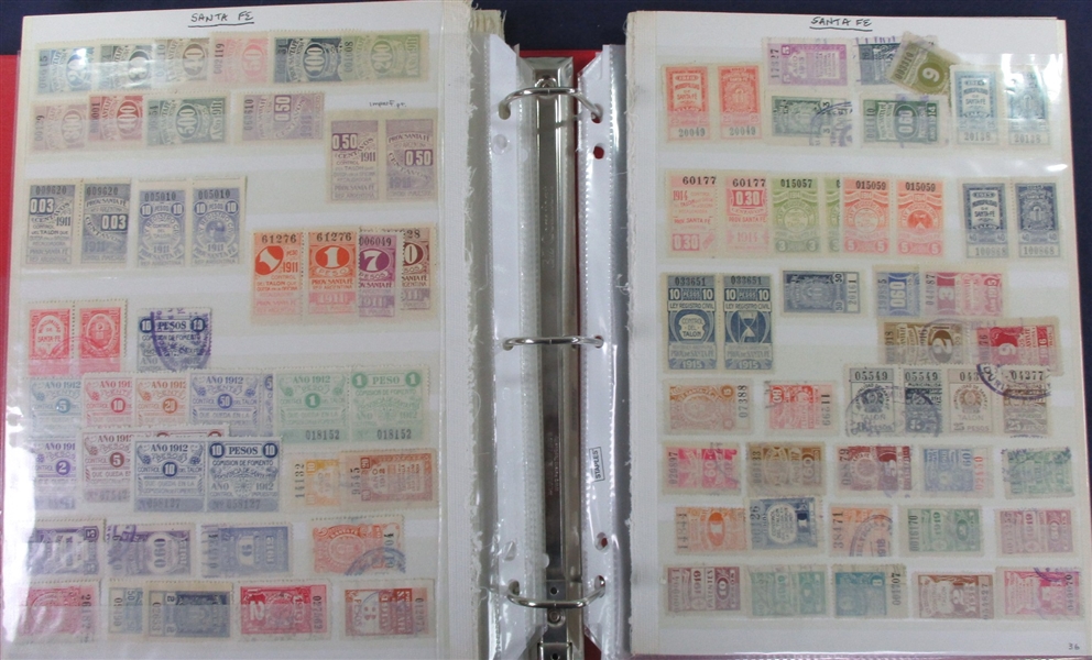 Argentina Large Collection of Revenues, Telegraphs, and Charity Stamps (Est $200-300)