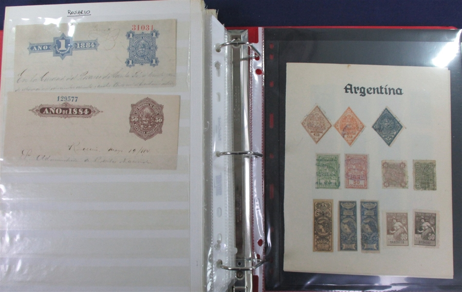 Argentina Large Collection of Revenues, Telegraphs, and Charity Stamps (Est $200-300)