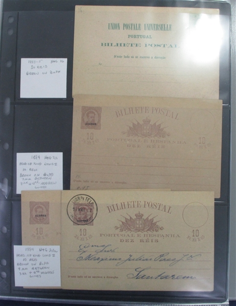 Azores Early Postal Stationery Group (Est $75-100)