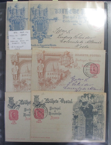 Azores Early Postal Stationery Group (Est $75-100)