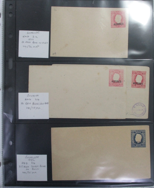 Azores Early Postal Stationery Group (Est $75-100)