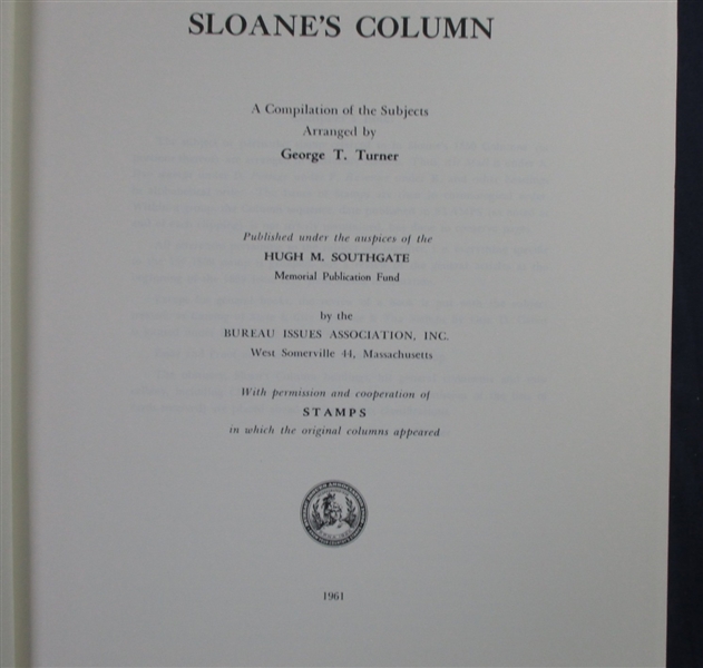 Sloane's Column - Hardccover, Arranged by George Turner