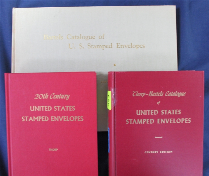 United States Stamped Envelopes, 3 Different Thorp Reference Books 