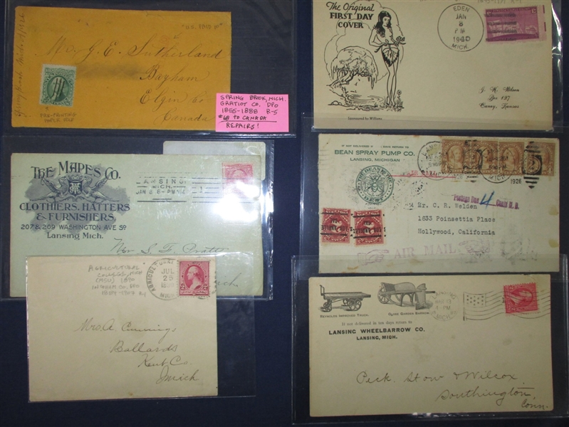 Michigan Covers - South Central Michigan Lower Peninsula (Est $250-300)