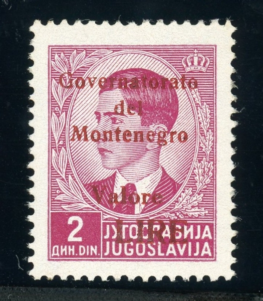 Montenegro-Italian Occupation Sassone 52, MVLH VF, 2003 Diena Cert (Est $750-1000)