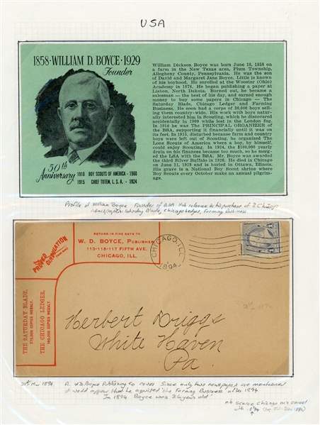 Historical Business Cover from W.D. Boyce Publishing Company (Est. $100-$200)