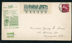 Historical Cover from the 1933 4th World Scout Jamboree, Godollo, Hungary (Est $100-$200)