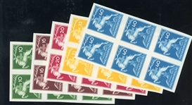 Hungary Scott 481-485 MNH Complete Set in IMPERF Blocks/6 - Scouts (SCV $750)