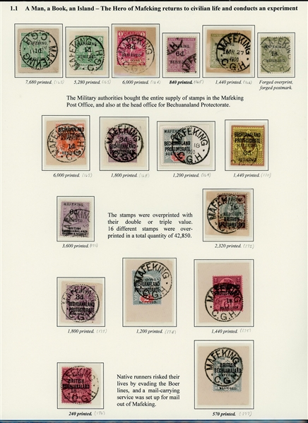 Cape of Good Hope 1900 Mafeking Surcharges, Scott 162-177 Complete Used (SCV $4015)