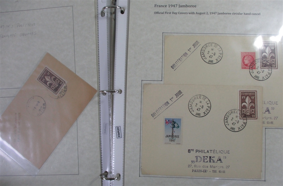 1947 France 6th World Scout Jamboree Exhibit (Est. $150-$200)  