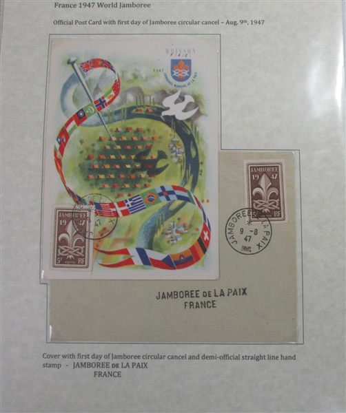 1947 France 6th World Scout Jamboree Exhibit (Est. $150-$200)  