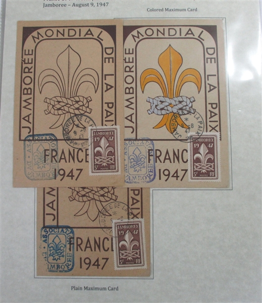 1947 France 6th World Scout Jamboree Exhibit (Est. $150-$200)  