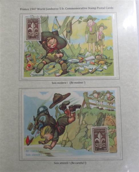 1947 France 6th World Scout Jamboree Exhibit (Est. $150-$200)  