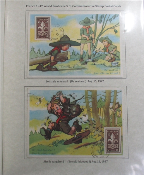 1947 France 6th World Scout Jamboree Exhibit (Est. $150-$200)  