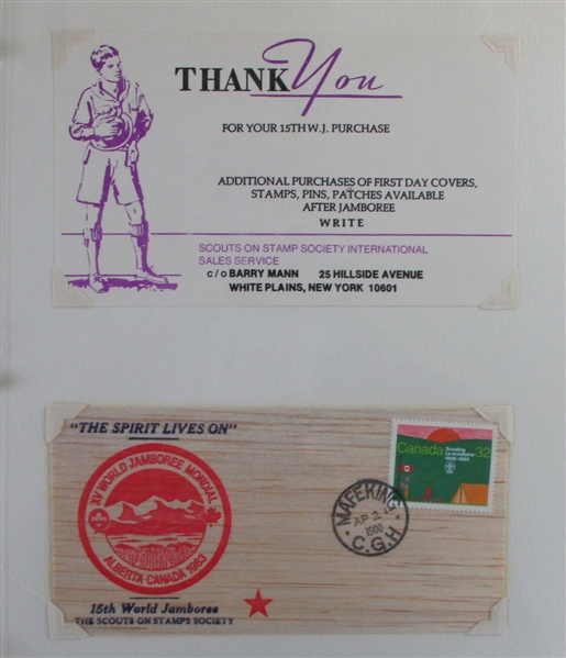 1983 Canada 15th World Scout Jamboree Memorabilia (Est $100-$200)  