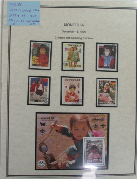 Worldwide Young Pioneer Scouts on Stamps Collection (Est $200-$250)  