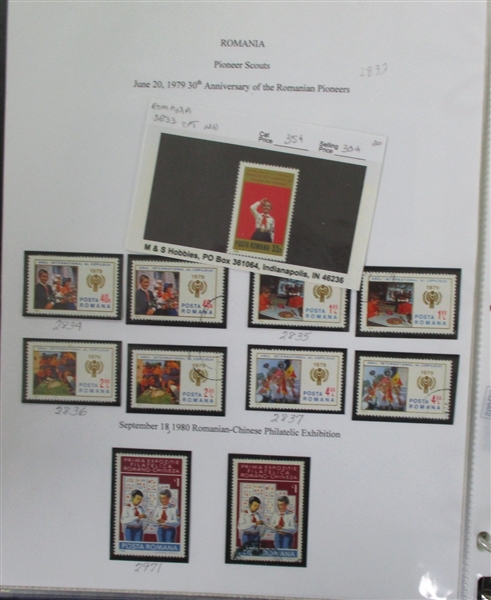 Worldwide Young Pioneer Scouts on Stamps Collection (Est $200-$250)  