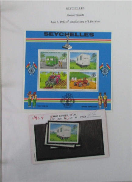 Worldwide Young Pioneer Scouts on Stamps Collection (Est $200-$250)  