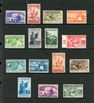 Luxembourg Scott B65A-B65Q MNH/MH Complete Set - 1935 Intellectuals (SCV $449) 
