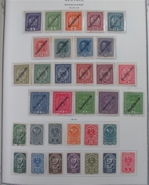 Austria and Areas Collection in 2 Scott Specialty Albums (Est $2000-2500)