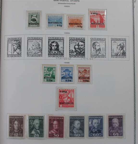 Austria and Areas Collection in 2 Scott Specialty Albums (Est $2000-2500)
