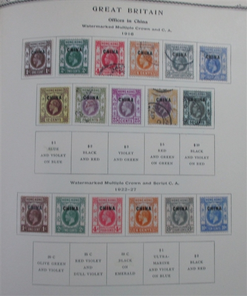 British Asia Collection in 2 Scott Specialty Albums (Est $1000-1500)