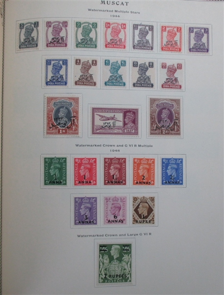 British Asia Collection in 2 Scott Specialty Albums (Est $1000-1500)