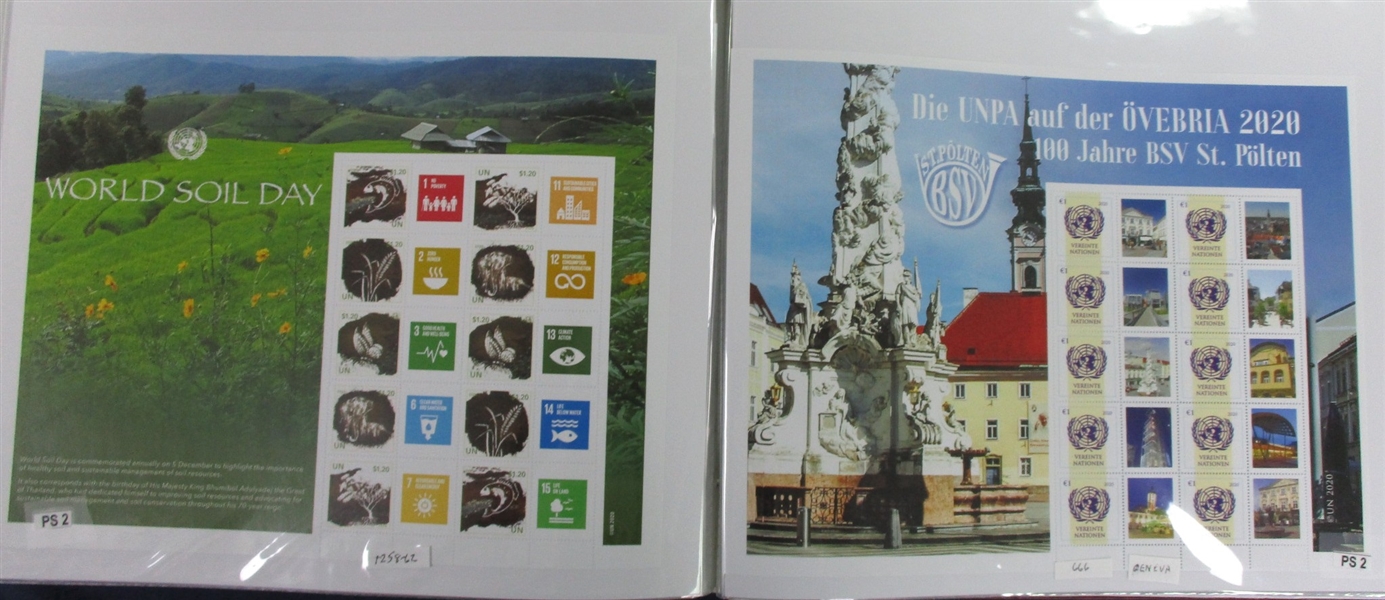 United Nations MNH Personalized Sheet Collection (Est $600-800)