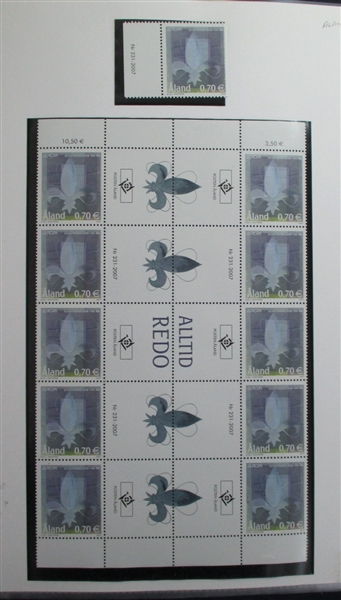 Worldwide Scouts on Stamps, 2007 Europa Issues (Est $350-500)