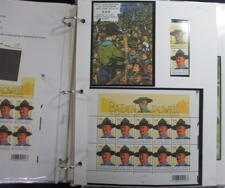 Worldwide Scouts on Stamps, 2007 Europa Issues (Est $350-500)