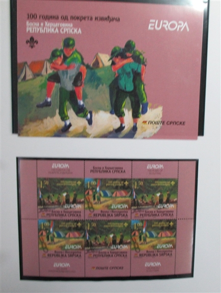 Worldwide Scouts on Stamps, 2007 Europa Issues (Est $350-500)
