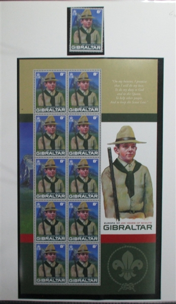 Worldwide Scouts on Stamps, 2007 Europa Issues (Est $350-500)