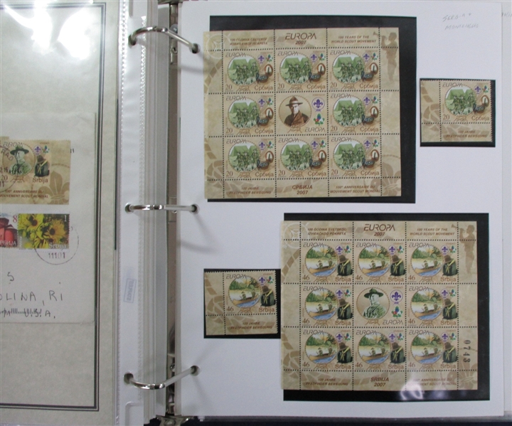 Worldwide Scouts on Stamps, 2007 Europa Issues (Est $350-500)