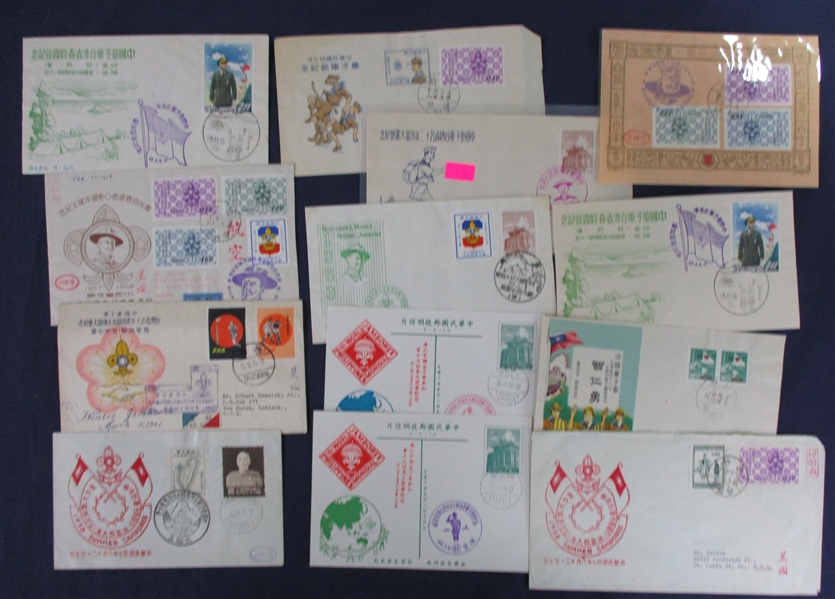 Republic of China Scout Topical First Days and Other Covers (Est $150-200)