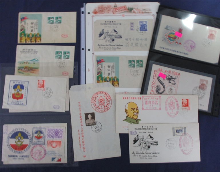 Republic of China Scout Topical First Days and Other Covers (Est $150-200)