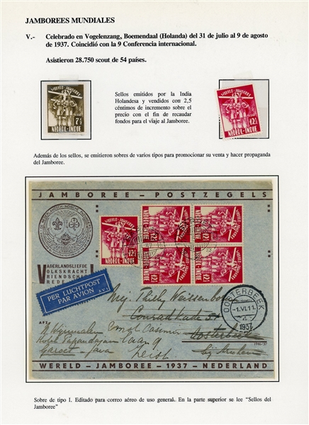 Netherlands Indies Collection of Covers - 1937 Scout Jamboree (Est $200-300)