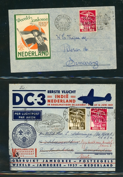 Netherlands Indies Collection of Covers - 1937 Scout Jamboree (Est $200-300)